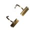 Mid-Century New Gilt Metal Wall Lights by Fase for Fase, Set of 2 5