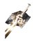 Mid-Century Gilt Metal Wall Lights by Fase for Fase, Set of 2, Image 2