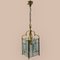 Lámpara colgante de cristal tallado, años 70, Imagen 2