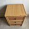 Mid-Century Rattan 3 Drawer Bedside Table, 1970s 7