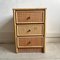 Mid-Century Rattan 3 Drawer Bedside Table, 1970s 4