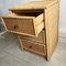 Mid-Century Rattan 3 Drawer Bedside Table, 1970s, Image 6