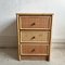 Mid-Century Rattan 3 Drawer Bedside Table, 1970s, Image 2