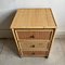 Mid-Century Rattan 3 Drawer Bedside Table, 1970s 8
