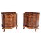 Antique Baroque Nightstands in Walnut and Briar by Testolini Freres, 1890s, Set of 2 1