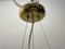 Murano Glass Rod Brass Light Pendant, 1980s 11