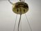 Murano Glass Rod Brass Light Pendant, 1980s, Image 11