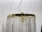 Murano Glass Rod Brass Light Pendant, 1980s 5