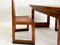 Art Deco Amsterdam School Extendable Teak Dining Table and Chairs with Webbing Seat, 1930s, Set of 3 2