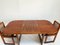 Art Deco Amsterdam School Extendable Teak Dining Table and Chairs with Webbing Seat, 1930s, Set of 3 6
