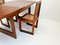 Art Deco Amsterdam School Extendable Teak Dining Table and Chairs with Webbing Seat, 1930s, Set of 3, Image 10