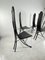 Vintage Steel and Leather Chairs by Recanatini, 1980s, Set of 4 7