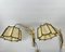 Vintage Wall Sconces with Leather Shade Bedside Lighting, Germany, 1950s, Set of 2, Image 1