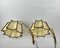 Vintage Wall Sconces with Leather Shade Bedside Lighting, Germany, 1950s, Set of 2 3