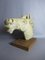 Emilia Parea, Horse Head Sculpture, 1960s, Granite and Papier-Mâché on Wood Base 10