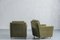 Vintage Green Corduroy Armchairs on Wheels, Germany, 1970s, Set of 2, Image 3