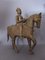 Statua asiatica di uomo a cavallo, grande scultura in legno ramato, fine XIX secolo, Immagine 21