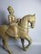 Asian Statue of Man on Horse, Large Copper-Covered Wood Sculpture, Late 19th Century 10