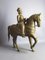 Asian Statue of Man on Horse, Large Copper-Covered Wood Sculpture, Late 19th Century 17