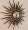 Orologio Starburst vintage in teak e ottone di Seth Thomas, 1960, Immagine 6