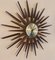 Vintage Teak and Brass Starburst Clock by Seth Thomas, 1960, Image 6