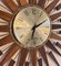 Vintage Teak and Brass Starburst Clock by Seth Thomas, 1960, Image 5