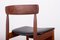 Danish Teak Chairs in Black Skai by Farso Stolefabrik, 1960s, Set of 4 15