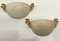 Half Dome Alabaster Wall Lights with Horse Decoration, 1960s, Set of 2 1