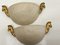 Half Dome Alabaster Wall Lights with Horse Decoration, 1960s, Set of 2, Image 7