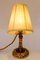 Art Deco Painted Glass Table Lamp with Fabric Shade, Vienna, 1920s 4