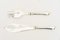 Art Deco Silvered Fish Knife and Fork Serving Set, Vienna, 1920s, Set of 2 4