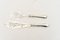 Art Deco Silvered Fish Knife and Fork Serving Set, Vienna, 1920s, Set of 2 3