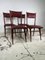 Italian Crafted Wooden Chairs, 1950s, Set of 4 1