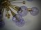 Lustre et Suspension Mid-Century en Verre et Laiton de Murano Periwinkle 3