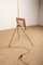 Large Vintage Metal Tripod Floor Lamp with Integrated Magazine Rack and Relief Cardboard Lampshade, 1960s 3