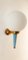 Vintage Light Blue Wall Light with White Sphere from Stilnovo 2