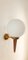 Vintage Red Gold Wall Light with White Sphere from Stilnovo 5