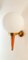 Wandlampe in Gold & Orange mit weißer Kugel von Stilnovo 5