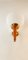 Wandlampe in Gold & Orange mit weißer Kugel von Stilnovo 4