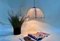 Lámpara colgante en forma de paraguas posmoderna de teca de Domus, años 80, Imagen 5