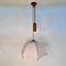 Postmodern Height-Adjustable Umbrella Hanging Lamp in Teak from Domus, 1980s, Image 10