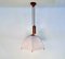 Postmodern Height-Adjustable Umbrella Hanging Lamp in Teak from Domus, 1980s 11