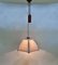 Postmodern Height-Adjustable Umbrella Hanging Lamp in Teak from Domus, 1980s, Image 2