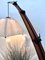 Lámpara de pie tipo paraguas posmoderna ajustable en altura de teca y acero de Domus, años 80, Imagen 18