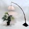 Postmodern Height-Adjustable Umbrella Arc Floor Lamp in Teak and Steel from Domus, 1980s 8