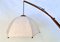 Postmodern Height-Adjustable Umbrella Arc Floor Lamp in Teak and Steel from Domus, 1980s 15