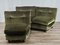 Corner Sofa in Green Fabric with Wooden Feet, 1970, Set of 2 2