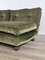 Corner Sofa in Green Fabric with Wooden Feet, 1970, Set of 2, Image 8