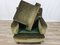 Italienischer Stuhl aus Grünem Stoff mit Holzfüßen, 1970 11