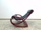 Vintage Rocking Chair in Leather by Gae Aulenti for Poltronova 9